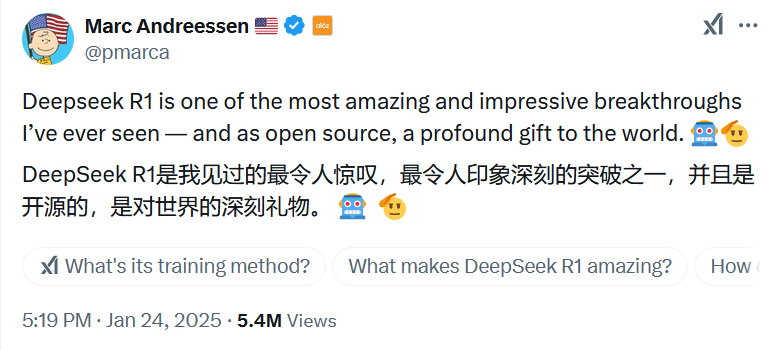 一夜之间，美国AI圈都在讨论DeepSeek，股民们焦虑“这是在做空英伟达吗？”